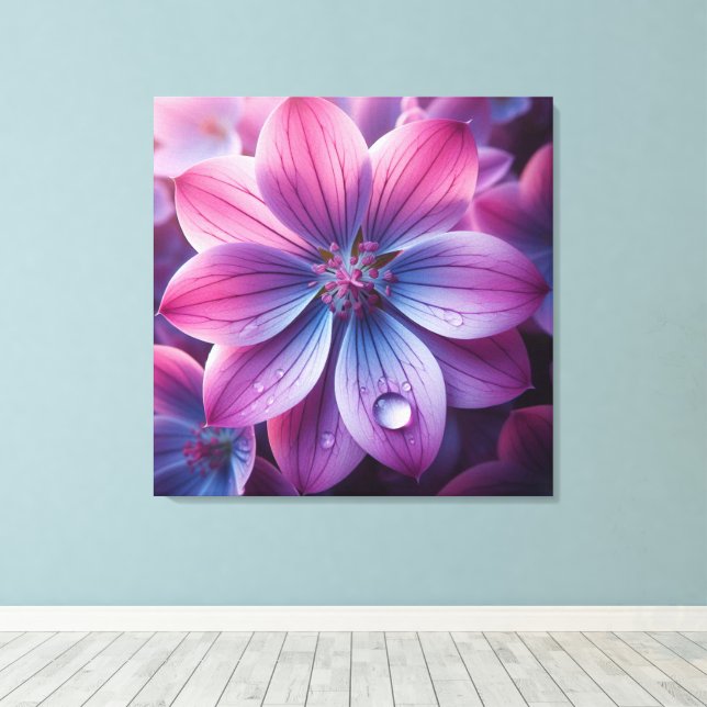 Blumenrosa und Lila Lilac Leinwanddruck (Insitu (Holzboden))