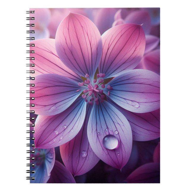 Blumenrosa und Lila Lilac Notizblock (Vorderseite)