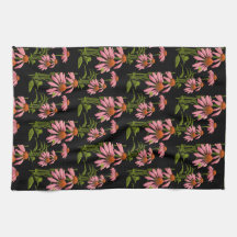 Blumenrosa und schwarz