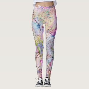 BlumenRosen-GoldDecoupage Leggings