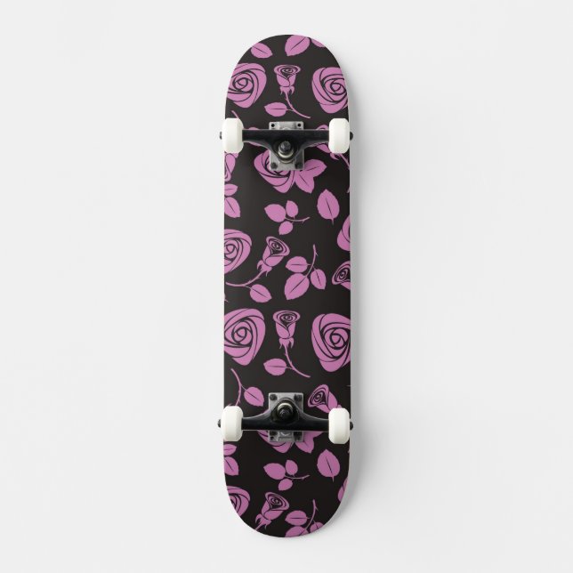 BlumenRosen-Hintergrund Skateboard (Vorderseite)