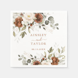 Blumenrost Creme Greenerity Gold Wedding Serviette