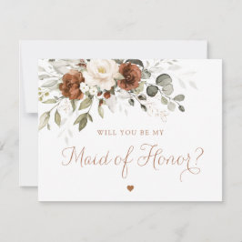 Blumenrost Creme Greenerity Trauzeugin Card Einladung