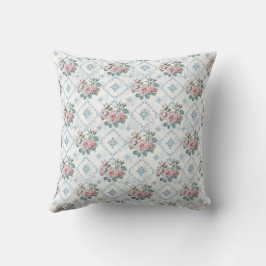 Blumenrot und blaue Rose dekorativ Kissen