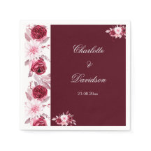 Blumenroter Burgunder Blush Pink Wasserfarbenhochz