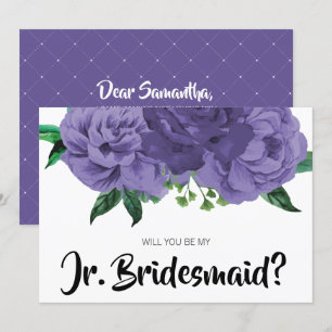Blumenrübe Lila mein Junior Bridesmaid Card Einladung