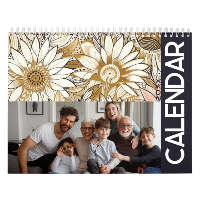 Blumenrustikal Vintager, eleganter Boho-Kalender Kalender (Titelbild)