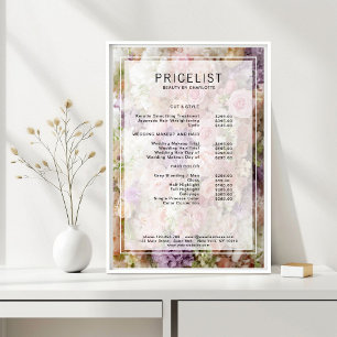 Blumensalon-Preisliste, Salon, Preisliste Poster