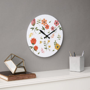 Blumensammlung  große wanduhr