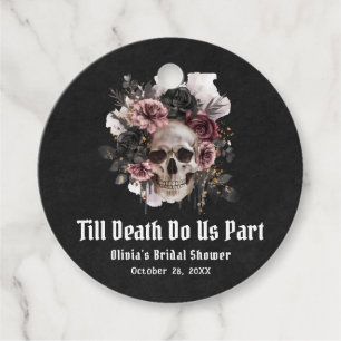 Blumenschädel bis zum Tod tun uns Teil Brautparty Geschenkanhänger