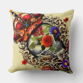 Blumenschädel Kissen