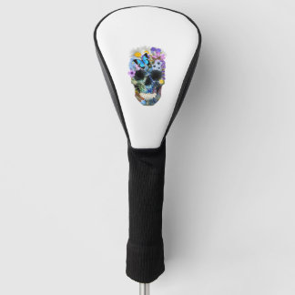 Blumenschädel-Shirt Womens Halloween Blume Golf Headcover