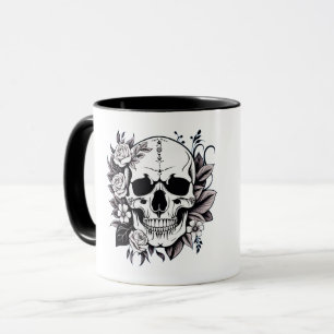 Blumenschädel-Tasse Tasse
