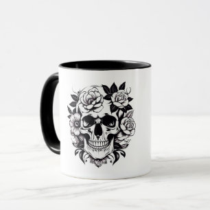 Blumenschädel-Tasse Tasse