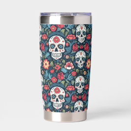 Blumenschädel Thermobecher