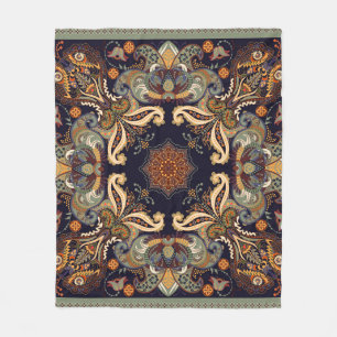 Blumenschal-Design. Square Ornament mit Dekoration Fleecedecke