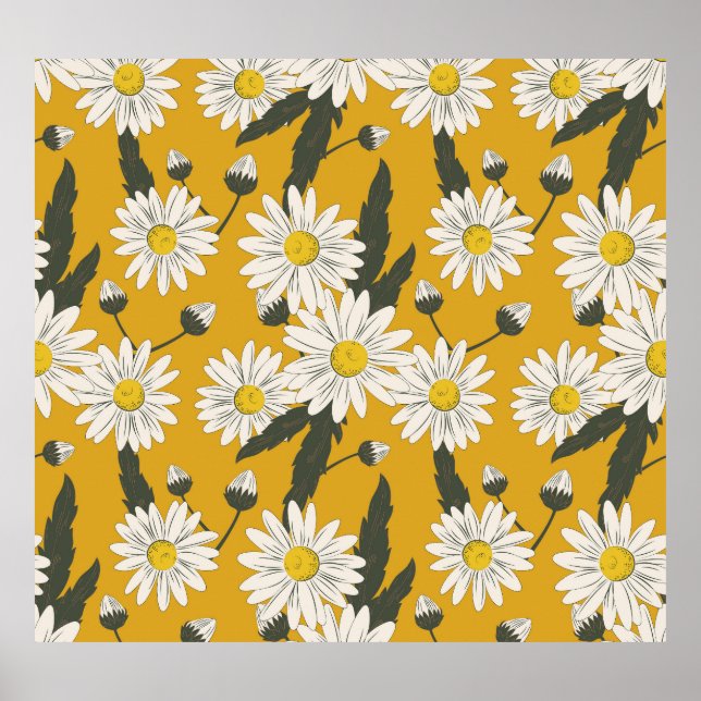 Blumenschal, Vintager Hintergrund. Poster (Vorne)