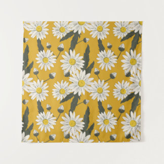 Blumenschal, Vintager Hintergrund. Wandteppich