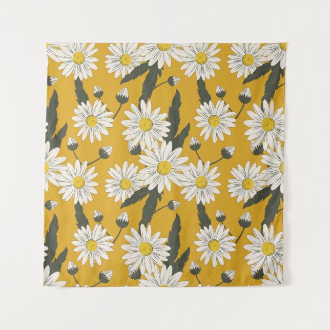 Blumenschal, Vintager Hintergrund. Wandteppich (Vorderseite)