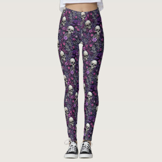 Blumenschalen Lila Blumen Gotische Leggings