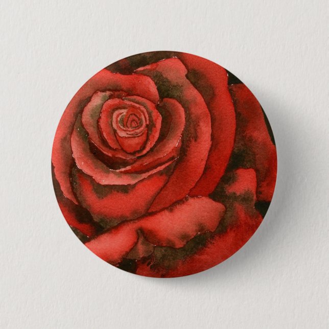 Blumenschaltfläche "Rose #3" Button (Vorderseite)
