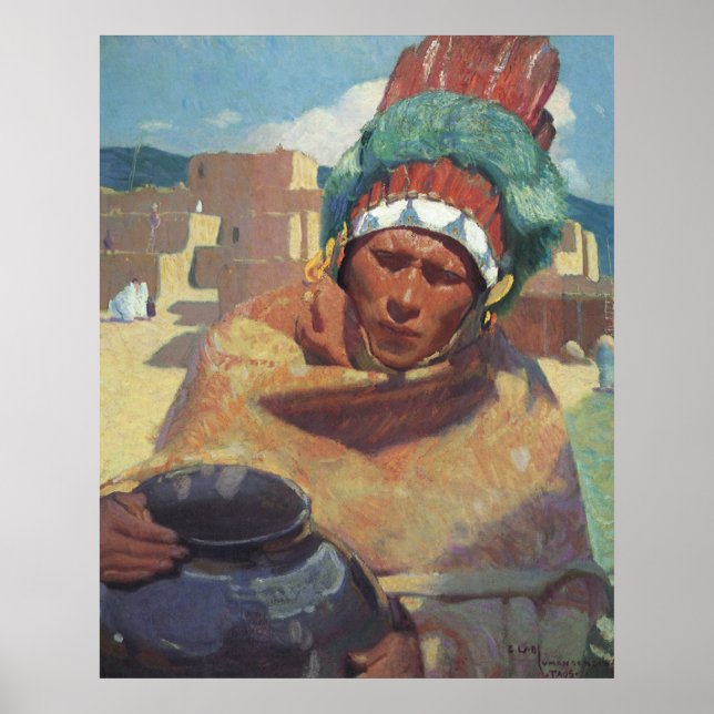 Blumenschein, Taos Native Amerikanische Ureinwohne Poster (Vorne)