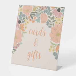 Blumenschild Brautparty Pedestal Sockelschild