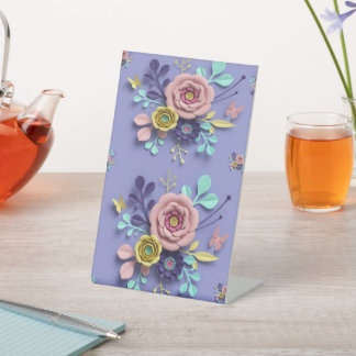Blumenschild Rose Sockelschild