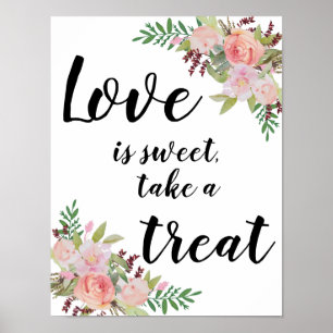 Blumenschilder für Hochzeiten Wasserfarben-Blumen- Poster