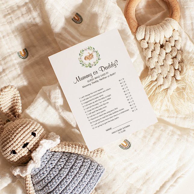 Blumenschlaf Hirsche Dusche Mummy oder Daddy Game Flyer (Von Creator hochgeladen)