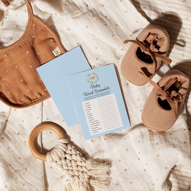 Blumenschläfer Hirsch Baby Word Scramspiel Flyer (Von Creator hochgeladen)
