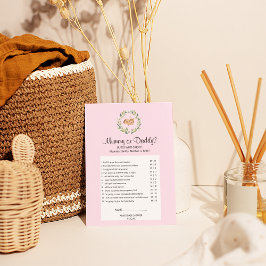 Blumenschläfer-Mädchen-Mummy oder Daddy-Spiel Flyer