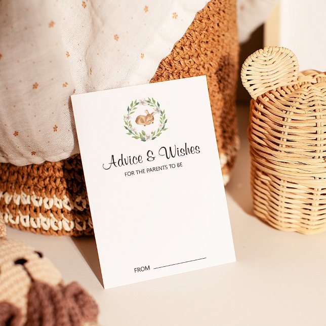 Blumenschluckkarten für Deer Baby-Duschberatung Hinweiskarte (Von Creator hochgeladen)
