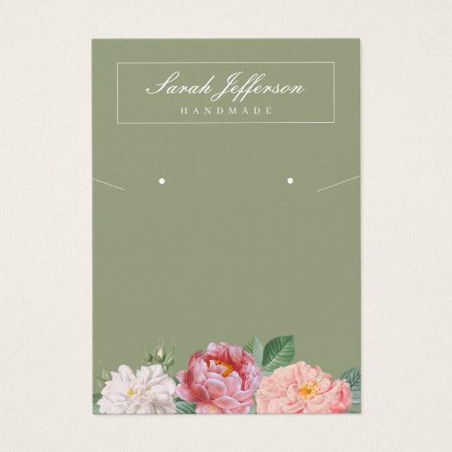 Blumenschmuck Display Elegantsage Green Card (Vorderseite)