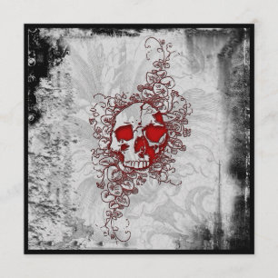 Blumenschmuck Goth Grunge Einladung