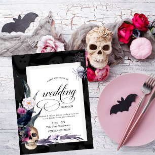 Blumenschmuck Halloween Hochzeitsessen Probe Einladung