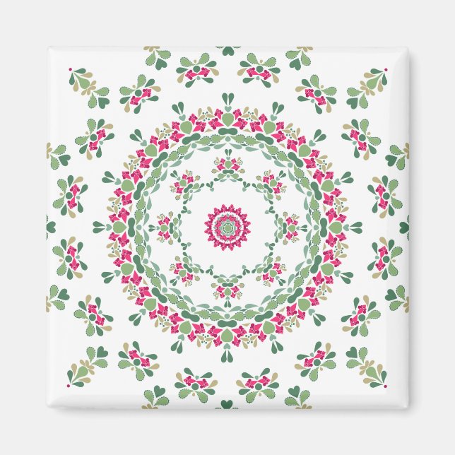 Blumenschmuck Magnet (Vorne)