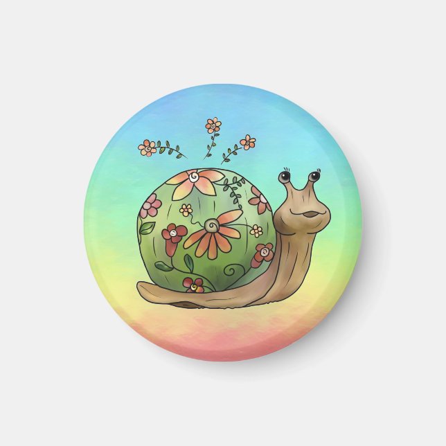 Blumenschnecke Magnet (Vorne)