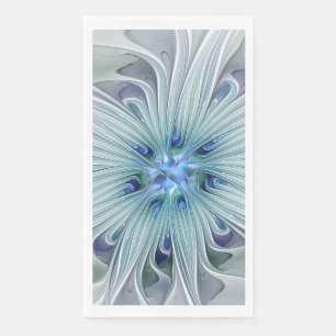 Blumenschönheit Abstrakte Moderne Blaue Pastellblu Serviette