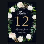 Blumenschrei Blush Navy Gold Hochzeitskarten Tischnummer<br><div class="desc">Hübsches Blütendesign,  Gold und Marinefarben. Matching Kollektion in unserem Little Bayleigh Store!</div>