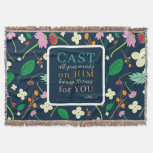 Blumenschrift 1 Peter 5:7 Decke