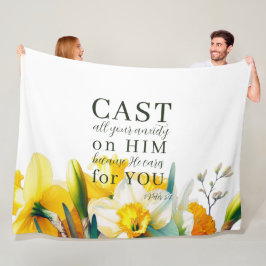 Blumenschrift 1 Peter 5:7 Fleecedecke