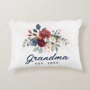 Blumenschrift Grandma Custom Dekokissen