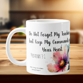Blumenschrift Jumbo-Tasse