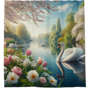 Blumenschwingenkunst Duschvorhang