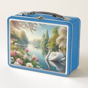 Blumenschwingenkunst Metall Brotdose