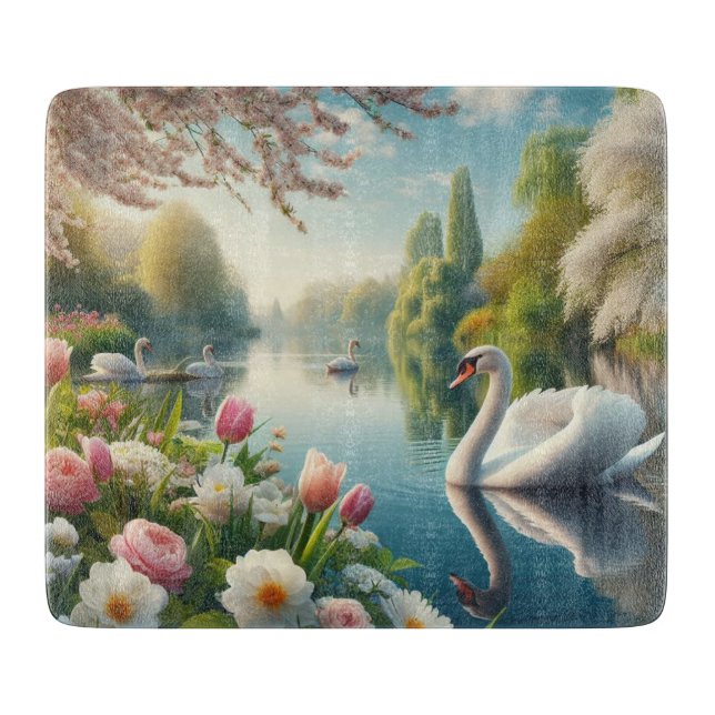 Blumenschwingenkunst Schneidebrett (Vorderseite)