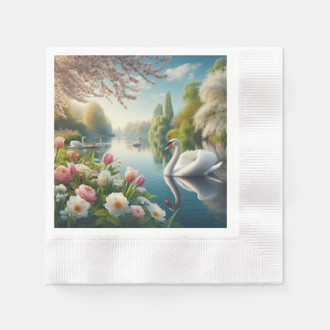Blumenschwingenkunst Serviette (Vorderseite)