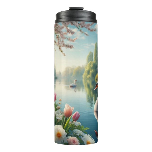 Blumenschwingenkunst Thermosbecher (Vorderseite)