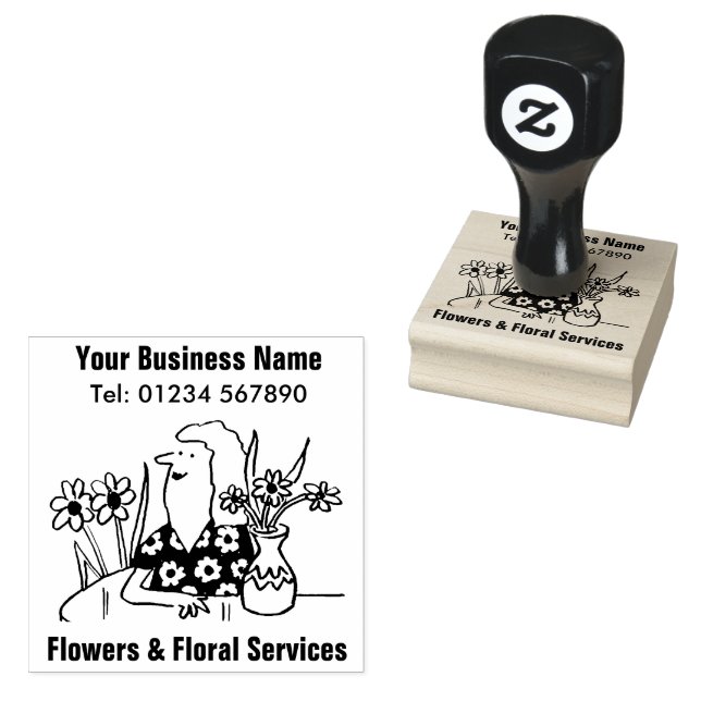 Blumenservice, Floristischer Blume Shop Gummi-Brie Gummistempel (Stempel)